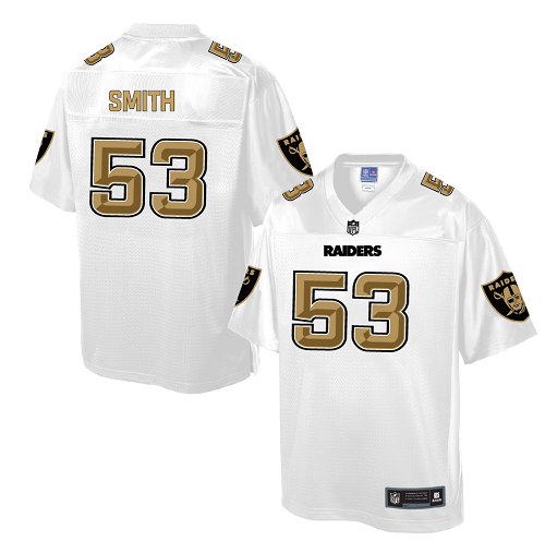 Men's Game Malcolm Smith Nike Jersey White - #53 Pro Line Fashion NFL Oakland Raiders